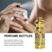 Anvazise 3ml Perfume Bottle Rilievo Strong Decoration Unique Design Rhinestone Hollow Out Perfume Packaging Good Detail Concentrated Perfume Oil Bottle Present Golden One Size