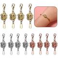 12 Pieces Magnetic Lobster Clasps Magnetic Jewelry Extenders Jewelry Magnet Clasps Magnetic Locking Clasp Round Necklace Clasp Closures Rhinestone Ball Magnetic Clasps for Jewelry Bracelet