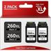 Compatible PG-260XL PG 260 XL High Yield Black Ink Cartridge Replacement for Canon PIXMA TS5320 TS5300 TR7022 TR7020 TS6420 Printer (Black 2 Pack)