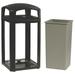RUBBERMAID COMMERCIAL FG397500BLA 50 gal Square Trash Can, Black, 26 in Dia,