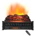 Costway 26 Inches Infrared Quartz Electric Fireplace with Realistic Pinewood Ember Bed