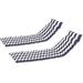 2 Pieces Outdoor Lounge Chair Cushions Patio Chaise Lounge Replacement Cushions Funiture Seat Cushions Chair Pads Set of 2(Blue+White Stripes-2 pcs)