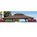 Gecheer 13x10 Ft Patio Double Roof Gazebo Replacement Canopy Fabric Brown