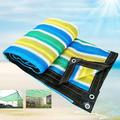 Anvazise Color Block Stripe Anti-UV Protection Garden Balcony Patio Cover Sunshade Net 2x3m*