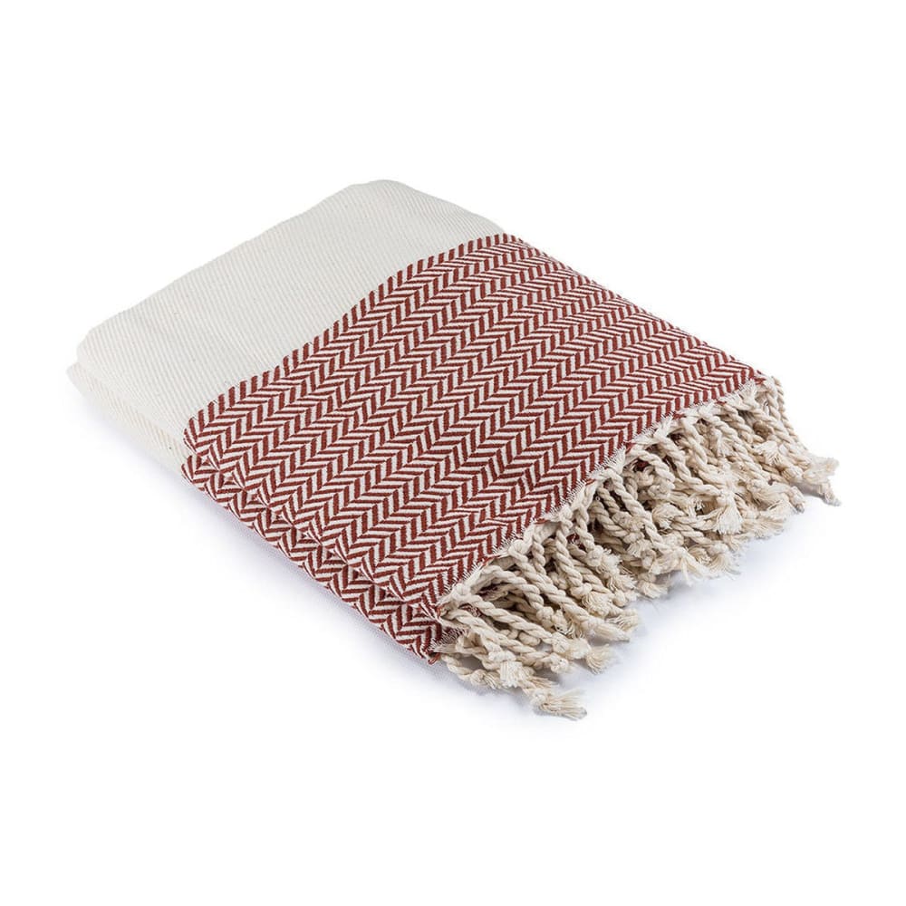 Plaid coton tomette 160x250