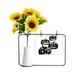 Four Black Halloween Pumpkins Artificial Sunflower Vases Bottle Blessing Card