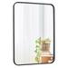 30 Rectangular Wall Mirror with Metal Frame - Elegant Home Decor and Makeup Vanity Mirror for Hotels