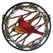 Meyda Tiffany 65289 Stained Glass Tiffany Window From The Cardinals & Holly Collection -