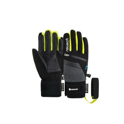 Skihandschuhe REUSCH "Travis GORE-TEX Junior", Kinder, Gr. 6,5, schwarz (schwarz, gelb), 90% Polyester, 10% Polyurethan, mehrfarbig, klassisch, Handschuhe, in sportlichem Design Image
