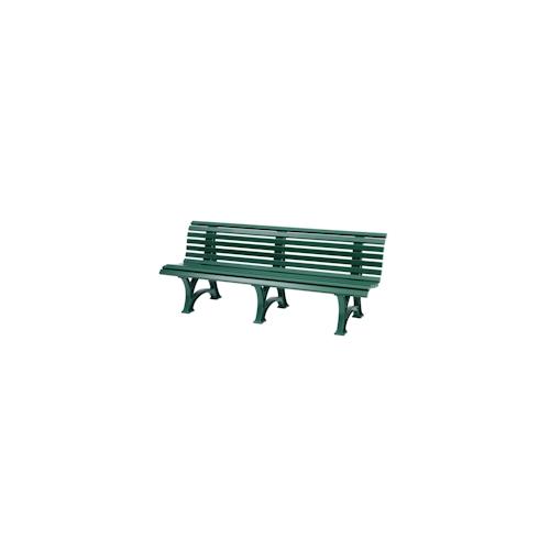 PROREGAL Gartenbank Jamaika | 4-Sitzer | Grün | HxBxT 80x200x64cm | UV-beständiger Kunststoff | Parkbank Sitzbank Gartenbänke Balkon Terrasse