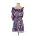 T-Bags Los Angeles Casual Dress: Blue Batik Dresses - Women's Size X-Small