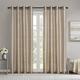 GYROHOME 2 Panels Tan Faux Silk Sheer Curtains with Grommet Top Light Filtering Voile Drapes Window Treatment Sheer Drapes for Bedroom Living Room, 229 x 229 cm