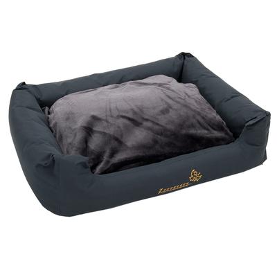 Hundebett Sleepy Time grey mit Kissen mit L 100 x B 75 x H 30 cm