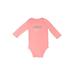 Carter's Long Sleeve Onesie: Pink Bottoms - Size 6 Month