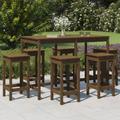 vidaXL Ensemble de bar de jardin 7 pcs marron miel bois de pin massif