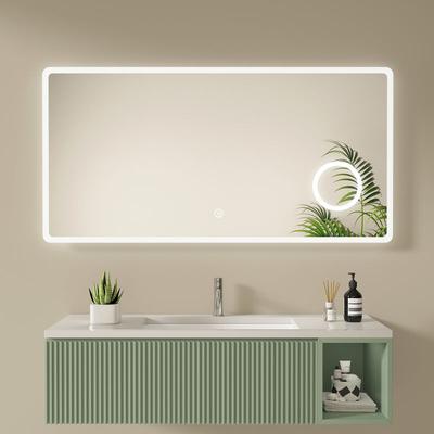 S'AFIELINA Badspiegel mit Beleuchtung 3-fach Vergrößerung Rechteckig Badezimmerspiegel Kaltweiß