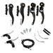1 Set of Aluminium Alloy Mountain Road Cycling Bike V Brake Pads Braking Shoes Blocks Cycling Accessories (Black)