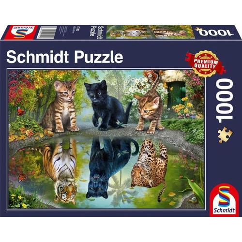 Schmidt 57392 - Dream Big! Katzen-Puzzle, 1000 Teile - Schmidt Spiele