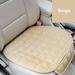 WSBArt 1/3pcs Car Seat Covers Plush Plaid Thicken Warm Car Seat Cushion Pad Car Seat Protector Car Front Rear Seat Covers for Auto SUV Truck Car Accessories Beige