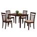 Samuel Dining Set (5Pc Pk) in Espresso & Microfiber