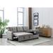 77" Reversible Sectional Sofa Storage Sleeper Sofa with Pull Out Sofa Bed, L-Shape Velvet Padded Chaise Lounge Couch