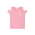 s.Oliver Junior Girls 2130573 T-Shirt mit Cut Out, rosa 4325, 116/122