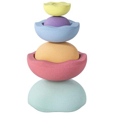 Balancetrainer STAPELSTEIN "Inside rainbow pastel", bunt, Balancetrainer, Kinder, H: 87,6cm Ø 21,2cm, Polypropylen, bis zu 50 kg belastbar, H:87,6cm Ø:21,2cm