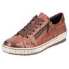 Plateausneaker REMONTE, Damen, Gr. 39, braun, Leder, used, sportlich, Schuhe, Freizeitschuh, Halbschuh, Schnürschuh mit Außenreißverschluss