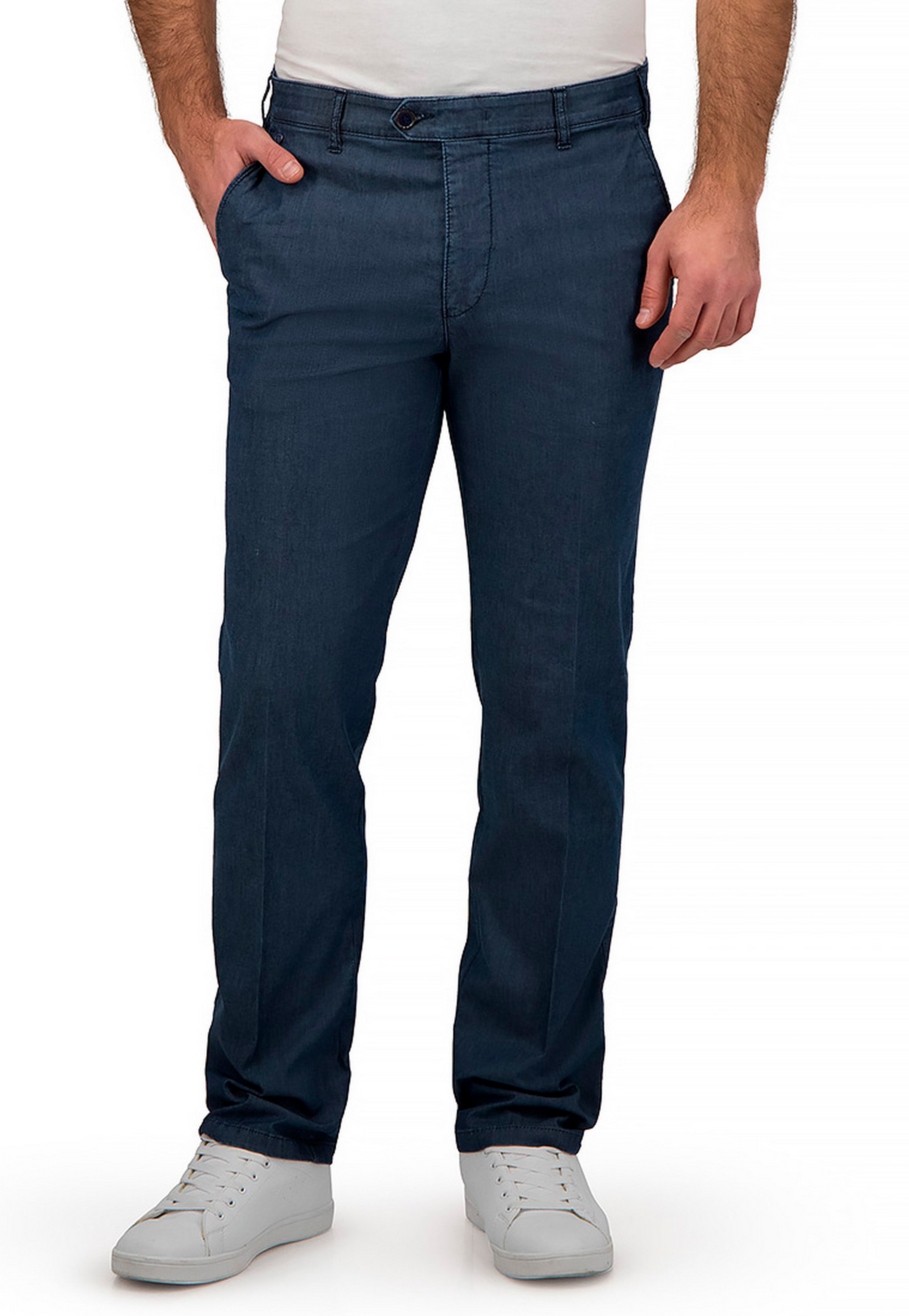 Bequeme Jeans BRÜHL "London DO", Herren, Gr. 24, EURO-Größen, blau (dunkelblau), 78% Baumwolle, 22% Elasthan, unifarben, lang, Jeans, mit elastischem Bund