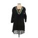 Ella Moss Casual Dress: Black Dresses - Women's Size Large