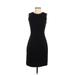 Elie Tahari Casual Dress - Sheath Crew Neck Sleeveless: Black Print Dresses - Women's Size 2