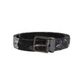 Dolce & Gabbana Mens Black Cayman Linen Leather Belt - Multicolour - Size 90 cm (Belts)