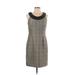 Connected Apparel Cocktail Dress - Sheath: Tan Tweed Dresses - Women's Size 10