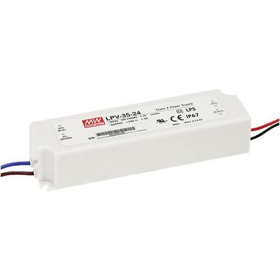 LPV-35-5 LED-Trafo Konstantspannung 25 w 0 - 5 a 5 v/dc nicht dimmbar, Überlastschutz 1 s - Mean