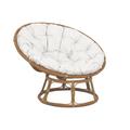 Fauteuil papasan en rotin avec coussin D113cm