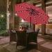 9' Patio Umbrella 32 LED Lighted Table Market Umbrella with Push Button Tilt/Crank Outdoor Umbrella for Garden Backyard Pool