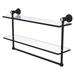 Allied Brass Carolina Crystal Collection 22 Inch Double Glass Shelf with Towel Bar