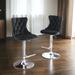 Swivel Velvet Barstools Adjusatble Seat Height from 25-33 Inch, Modern Upholstered Bar Stools (Set of 2) with Backs