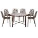 Leisuremod Devon 7-Piece Aluminum Dining Set with Table and 6 Chairs