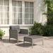 vidaXL Patio Furniture Set 2 Piece Outdoor Chair with Cushions Poly Rattan - 21.7" x 26.8" x 27.2"