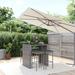 vidaXL 5 Piece Patio Bar Set with Cushions Black Poly Rattan - 15" x 15" x 29.9"