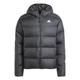 adidas Herren Essentials Mittelschwere Daunenjacke mit Kapuze, Schwarz, Schwarz, XL