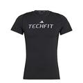 adidas Men's Techfit Graphic Tee T-Shirt, Black/White, 4XL Tall
