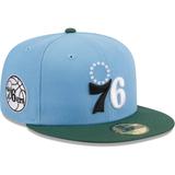 Men's New Era Light Blue/Green Philadelphia 76ers Two-Tone 59FIFTY Fitted Hat