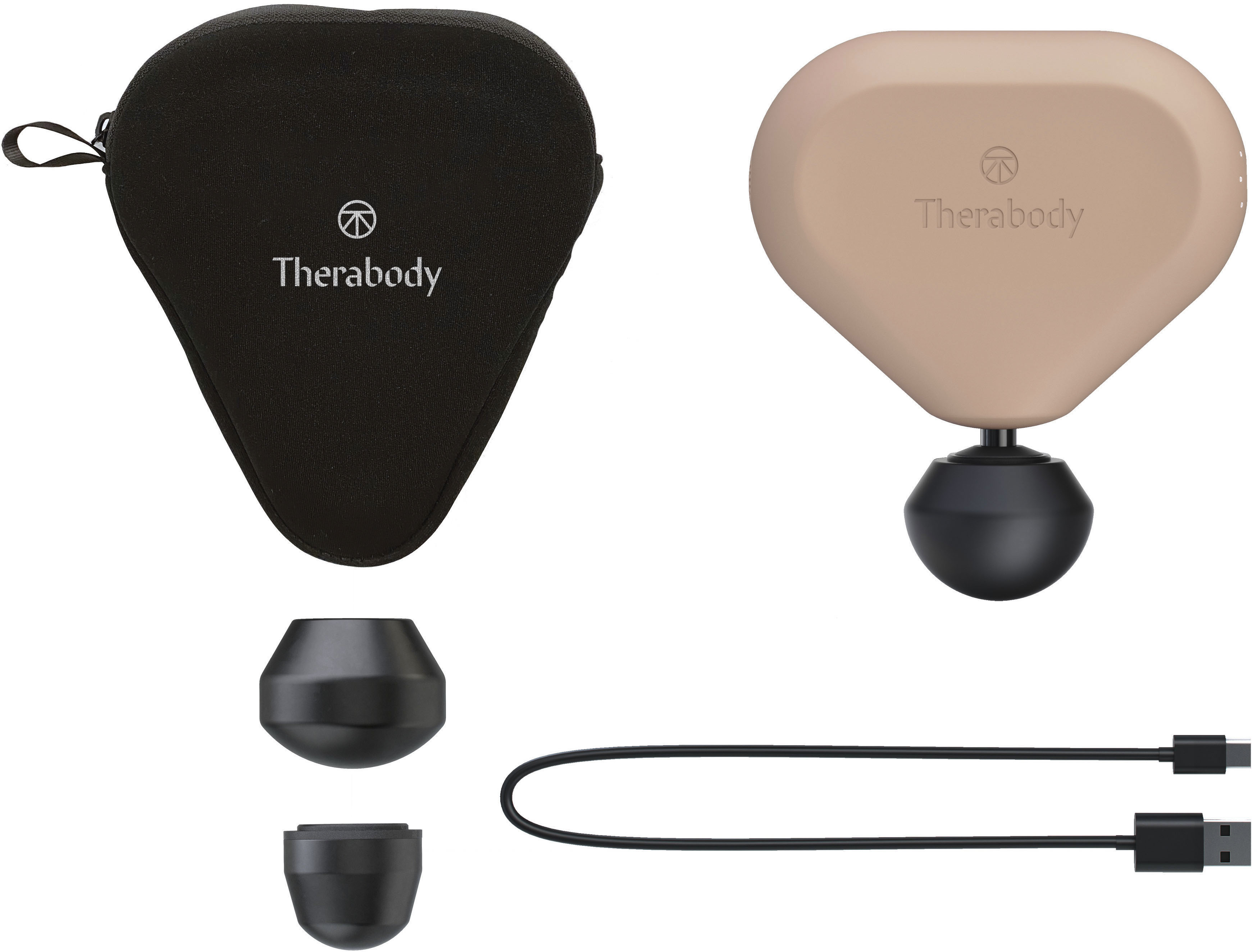 Massagepistole THERABODY "Theragun Mini 2.0", rosa (desert rose), MassagegeräteB:12,5cm H:14,1cm T:4,9cm, Schmerzlinderung, Erholung, Stressreduktion, B:12,5cm H:14,1cm T:4,9cm Image