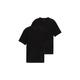 TOM TAILOR Herren Basic T-Shirt im Doppelpack, schwarz, Uni, Gr. S