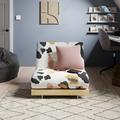 Mito Single Futon Leopard White/Black/Yellow