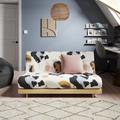 Mito Double Futon Leopard White/Black/Yellow