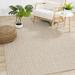 Paris Collection - Beige Cream Natural Lines Flatweave Wool Blend Area Rug