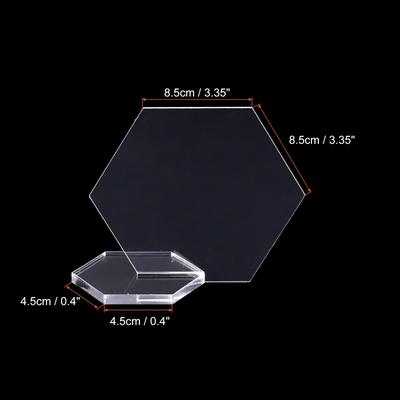 Clear Hexagonal Acrylic Place Cards for DIY Reception Restaurant Instructions